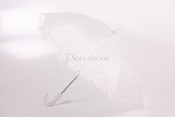 Зонтик для невесты с жемчужинами - сердечками